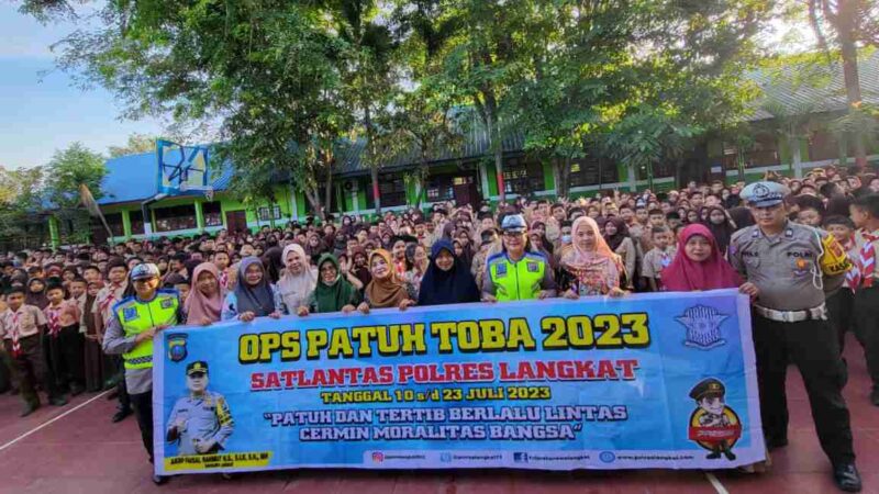 Sat Lantas Polres Langkat Laksanakan Kamseltibcar Operasi Patuh Toba 2023