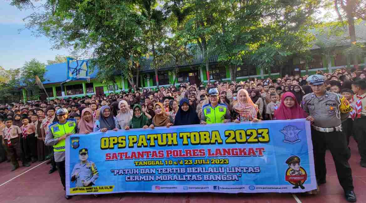 Sat Lantas Polres Langkat Laksanakan Kamseltibcar Operasi Patuh Toba 2023