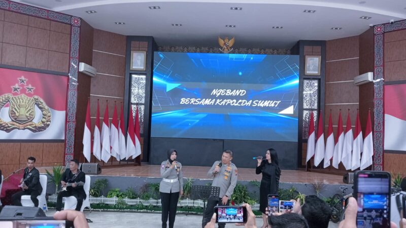 Kapolda Sumut Gelar Temu Ramah dengan Insan Media Dibarengi Ngeband  Bersama Di Aula Tribrata Mapolda Sumut