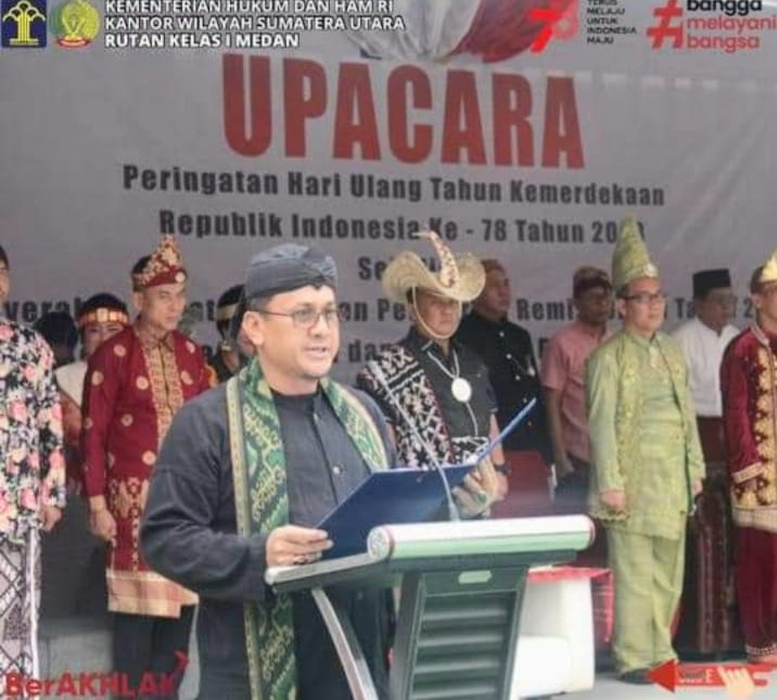 Rutan Kelas I Medan Upacara Peringatan HUT RI Ke-78 Tahun