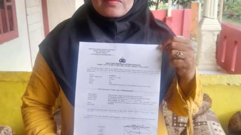 Dua Bulan Laporan Mengendap di Polres, Ibu Rumah Tangga Minta Polres Langkat Segera Tangkap Pelaku