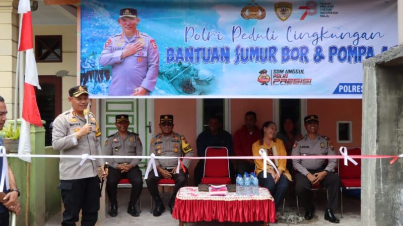 Kapolres Tanah Karo Resmikan Bantuan Sumur Bor di Desa Tigapanah