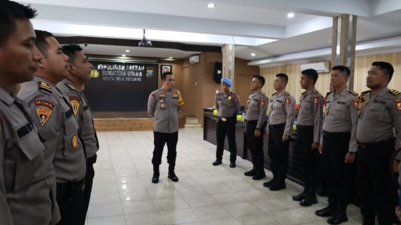 Kapolresta Deli Serdang Pimpin Kegiatan Pelepasan dan Pembulatan Latnis dan Latja Manajemen Polsek oleh Serdik SIP Angkatan 52