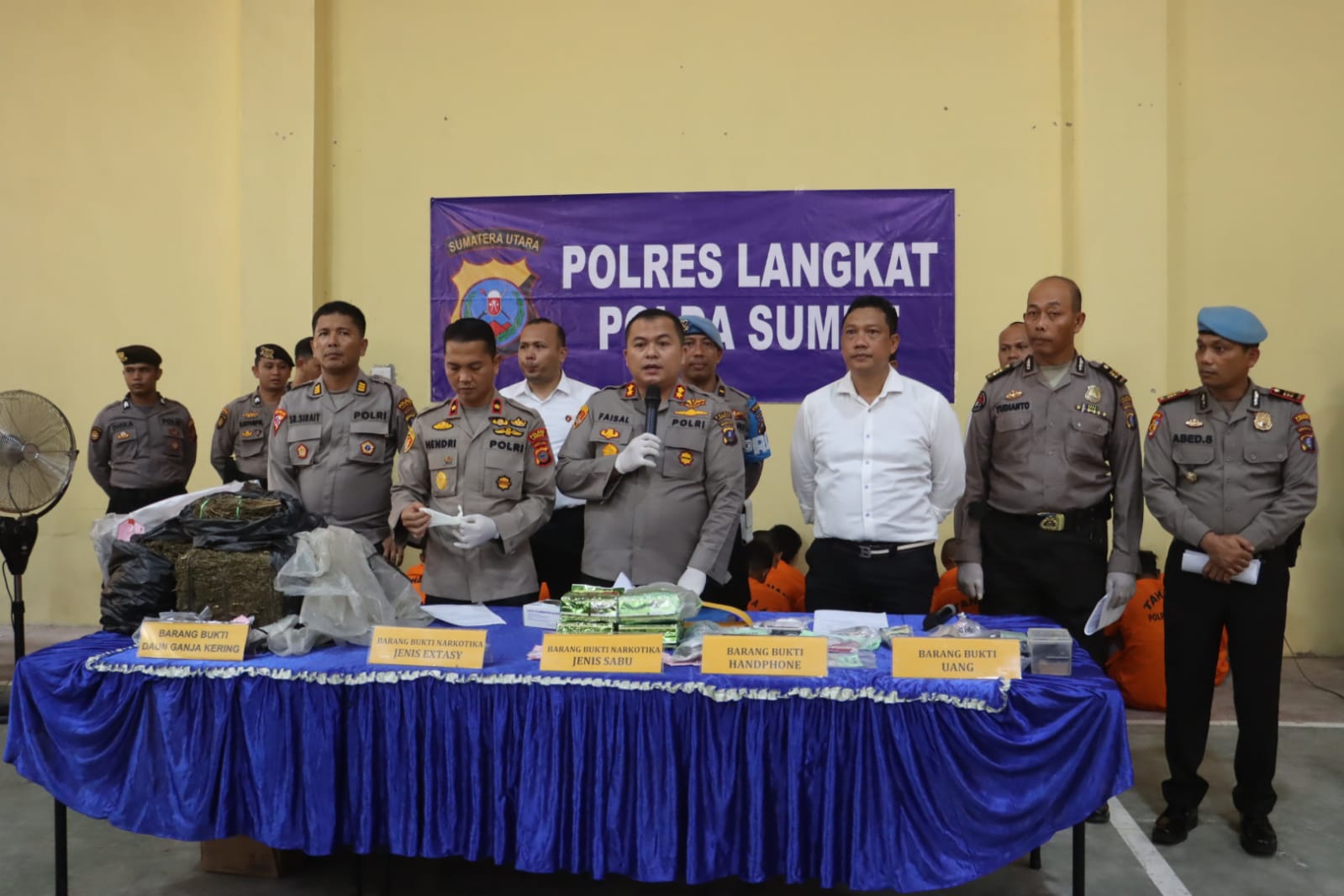 Hasil Ungkap kasus Narkoba selama Sepekan penindakan Sat Narkoba Polres Langkat