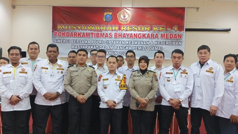 Dalam Musyawarah Resort Medan (Musres) ke-1, Darwin Terpilih Ketua Pokdarkamtibmas Bhayangkara Resort Medan