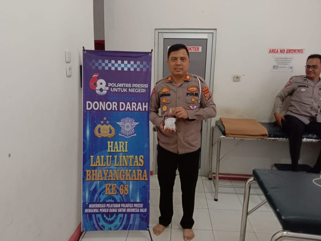 Sat Lantas Polres Madina Gelar Donor Darah, Dalam Rangka Menyambut Hut Polantas Ke-68 Tahun
