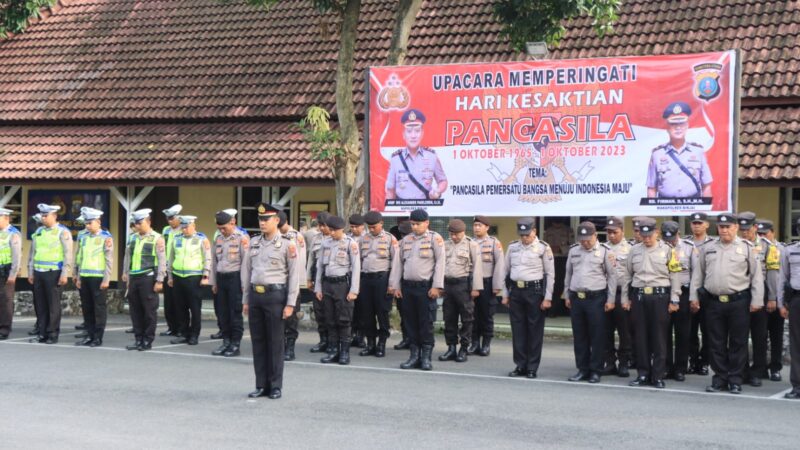 KAPOLRES BINJAI SEBAGAI INSPEKTUR UPACARA PADA HARI KESAKTIAN PANCASILA TAHUN 2023