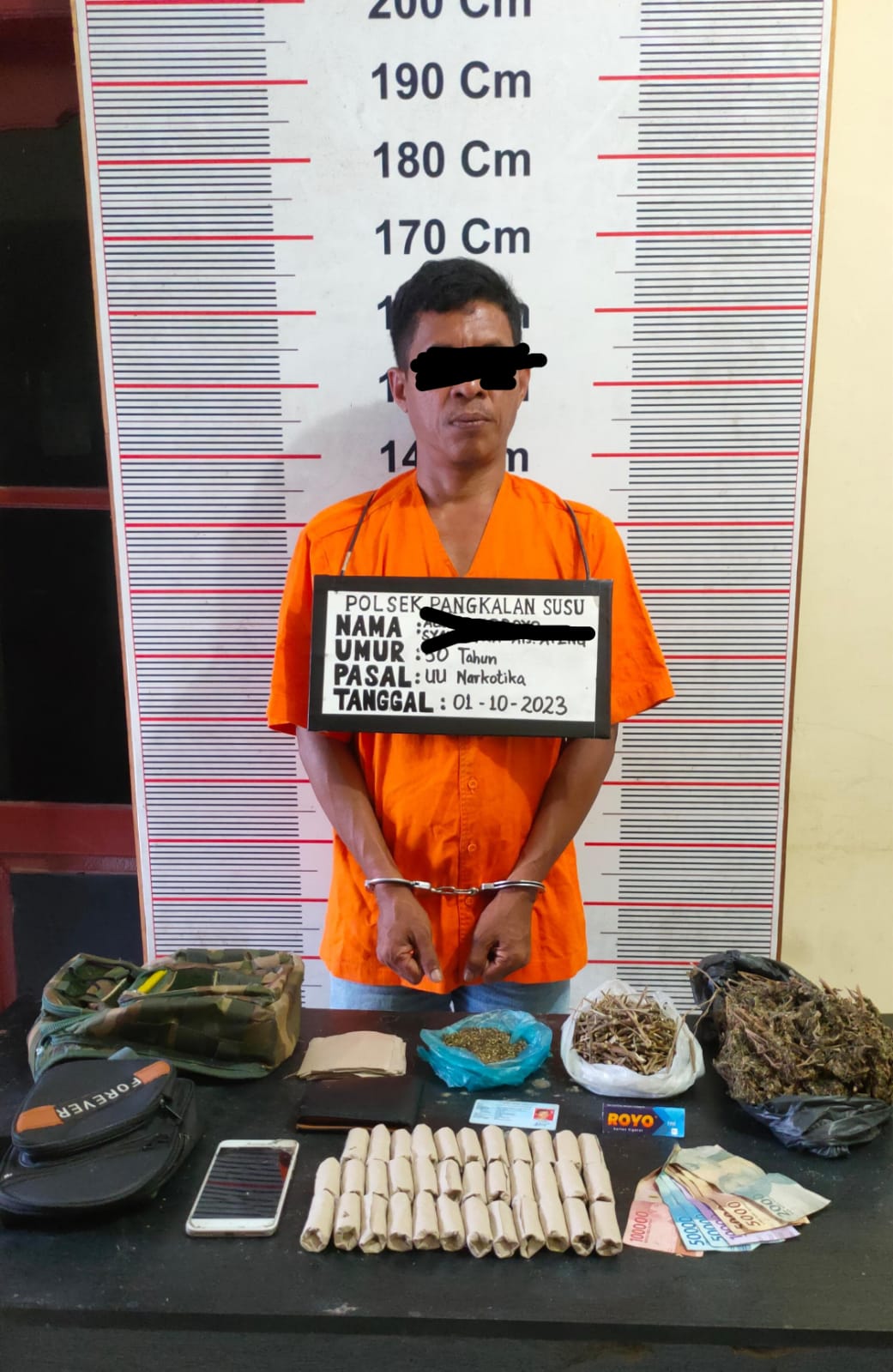 Polsek Pangkalan Susu tangkap Pelaku Penyalah Gunaan Narkotika jenis Ganja