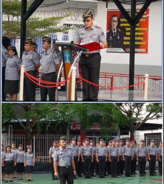 Rutan Kelas I Medan Kanwil Kemenkumham Sumut, Gelar Upacara Peringatan Hari Kesaktian Pancasila.