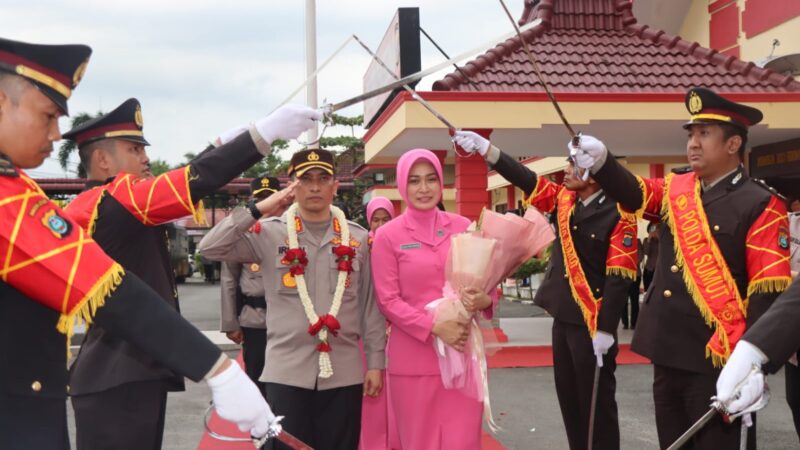 Penyambutan Kapolresta Deli Serdang baru dan giat pisah sambut Kapolresta Deli Serdang