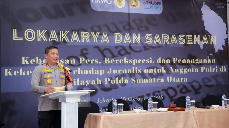 Lokakarya Kemerdekan Pers, Kapoldasu : Komitmen Berikan Perlindungan kepada Jurnalis