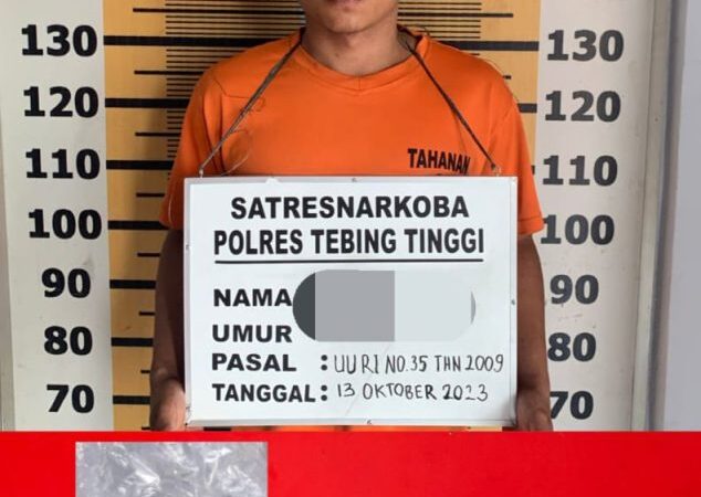 Miliki Sabu, Pria Asal Sipispis Diamankan Satresnarkoba Polres Tebing Tinggi
