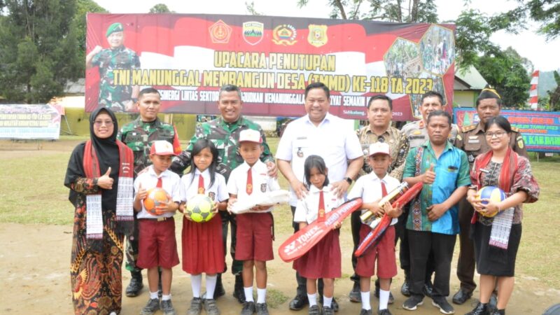 Danrem 023/KS Tutup Secara Resmi TMMD Ke-118 Kodim 0206/Dairi,” Wujud Kemanunggalan TNI bersama Rakyat