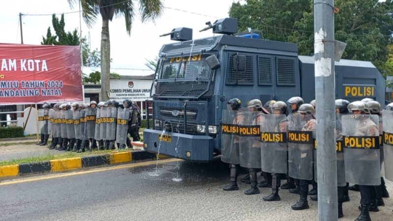Polres Madina Gelar Latihan Pengamanan Pra Pemilu 2024