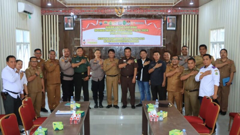 Polres Samosir Gelar Rapat Koordinasi Lintas Sektoral untuk Pengamanan Tahapan Pemilu 2023-2024