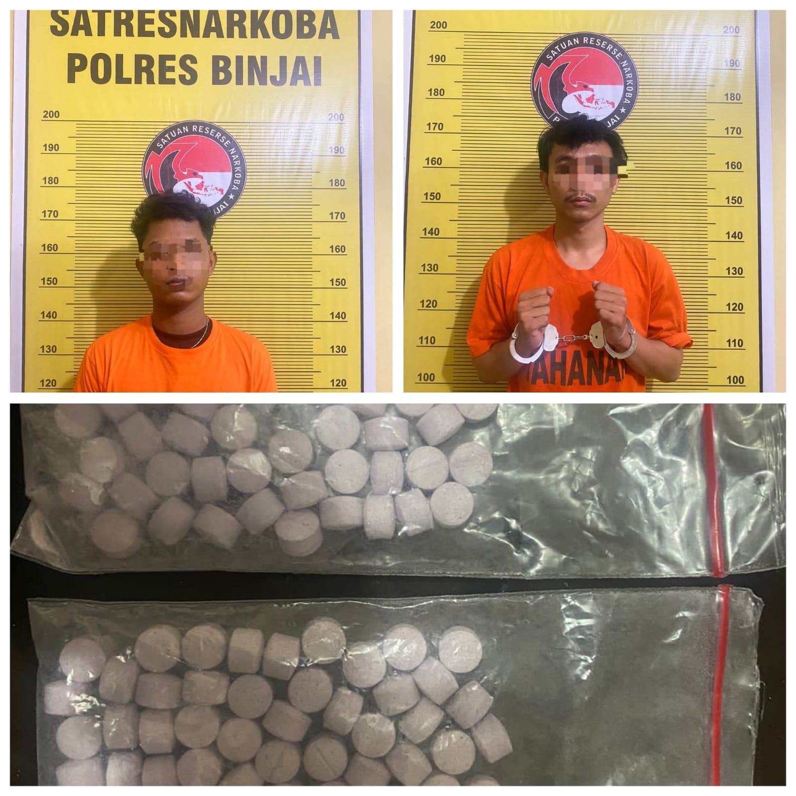 Digeledah Ditemukan Ekstasi, Sat Narkoba Polres Binjai Berikan Gelang Perak