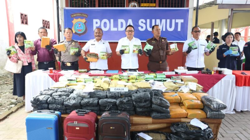 Musnahkan Barang Bukti Narkoba Skala Besar, Polda Sumut Selamatkan Ratusan Ribu Jiwa!