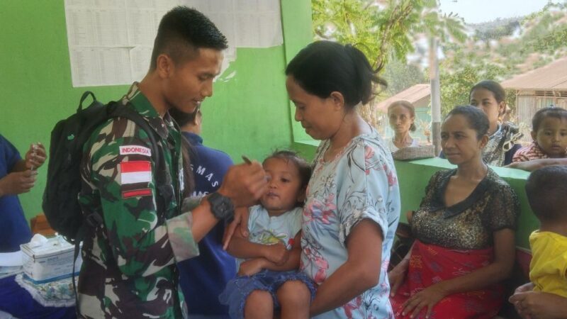 Peduli Infrastruktur Kesehatan Yang Ada Di Perbatasan, Pos Manamas Adakan Perbaikan Posyandu