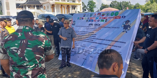 Menjelang Pemilihan Umum serentak 2024, Badan Pengawas Pemilu (Bawaslu) Kabupaten Mandailing Natal (Madina) Menggelar Apel Siaga