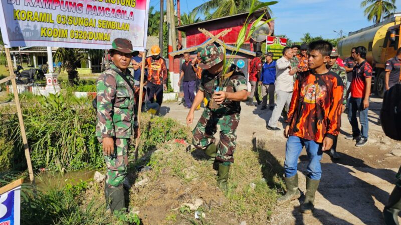 Serbu Pasar Bundaran, Kodim 0320/Dumai Dengan Unsur Terkait Laksanakan Karya Bhakti