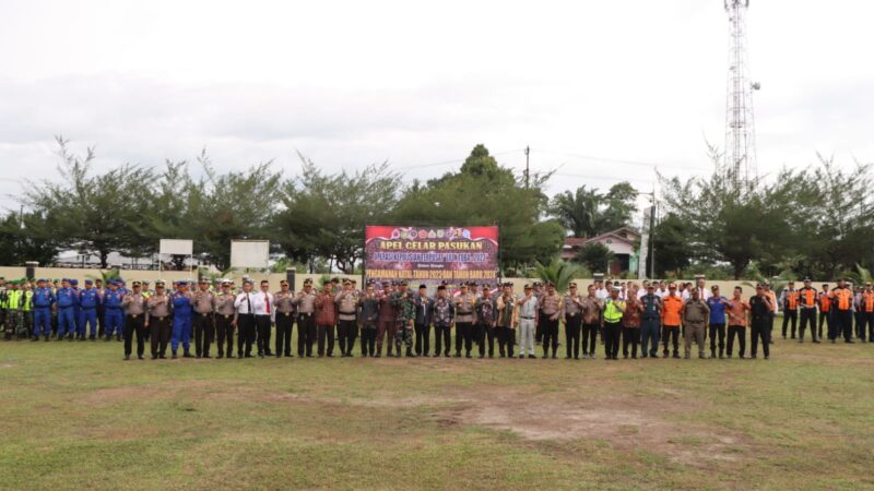 Apel Gelar Pasukan Ops Lilin Toba Tahun 2023 di wilayah hukum Polres Serdang Bedagai