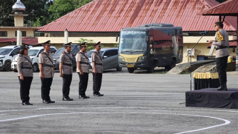 Polres Madina Melakukan Serah Terima Sejumlah Pejabat Utama (PJU) Dan Kompol Eva Sulastri Sinuhaji Jabat Kabag SDM