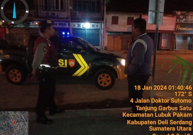 Polresta Deli Serdang Tingkatkan Patroli Blue Light, Cegah Kejahatan Di Malam Hari
