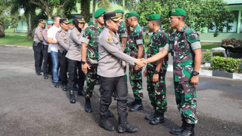 Jalin Silaturahmi, Kapolresta Deli Serdang Berkunjung ke Markas Batalyon Infanteri 121/MK