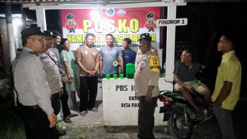 Polsek Tanjung Beringin Polres Sergai Menggelar Patroli Dan Melakukan Pengecekan Poskamling