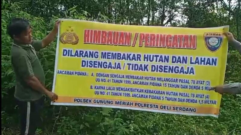 Cegah Karhutla, Polsek Gunung Meriah Himbau Pencegahan Karhutla ke Masyarakat