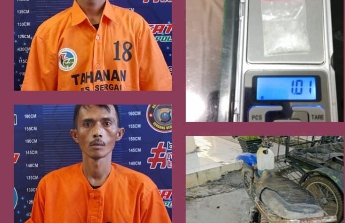 Satnarkoba Polres Sergai Berhasil Mengamankan 2 Pria Diduga Kurir Sabu Di Dolok Masihul