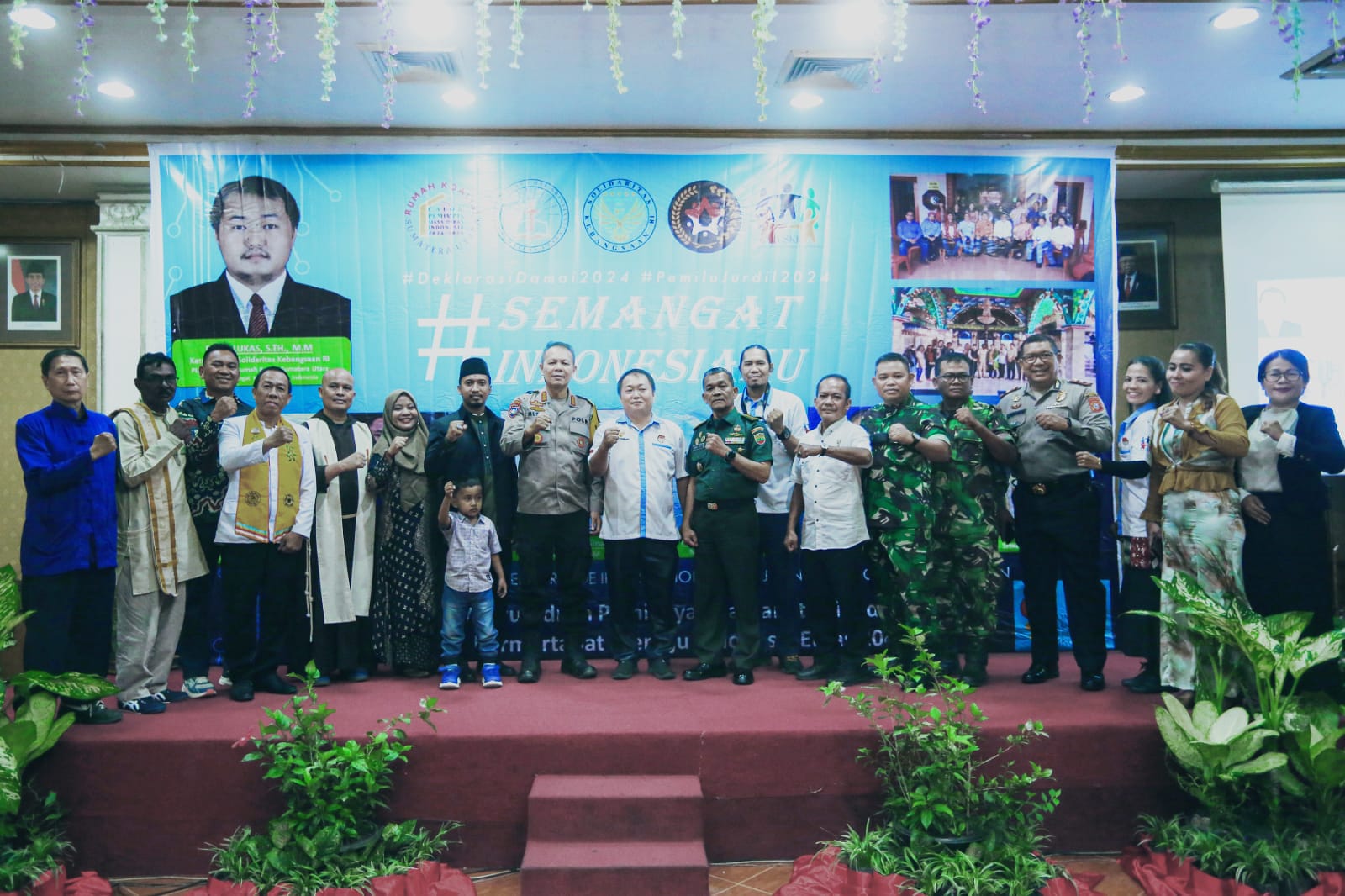 Deklarasi Damai dan Doa Bersama Lintas Agama yang Digelar oleh Komunitas Solidaritas Kebangsaan RI Sukses.