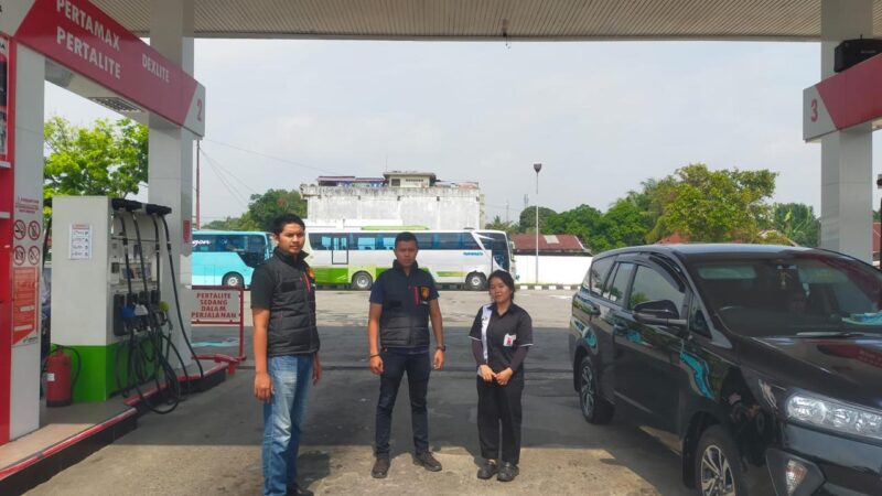 Unit Ekonomi Sat Reskrim Polres Langkat Cek dan monitor Di SPBU Untuk Antisipasi Kecurangan Pengisian BBM Jelang Lebaran.