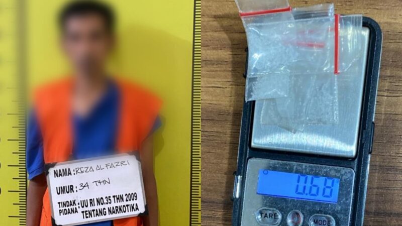 Sigap, Personil Satresnarkoba Amankan Pelaku Penyalahgunaan Narkotika Jenis Sabu