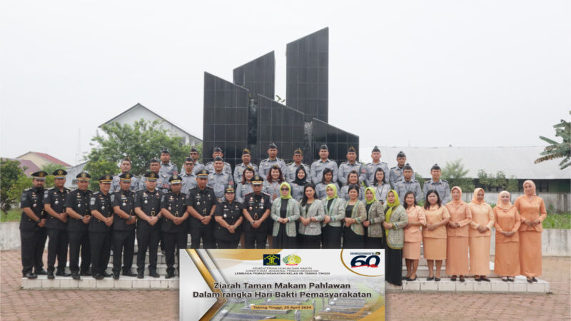 Lapas Tebing Tinggi Ziarah Taman Makam Pahlawan Sambut Peringatan HBP Ke-60 Tahun 2024.