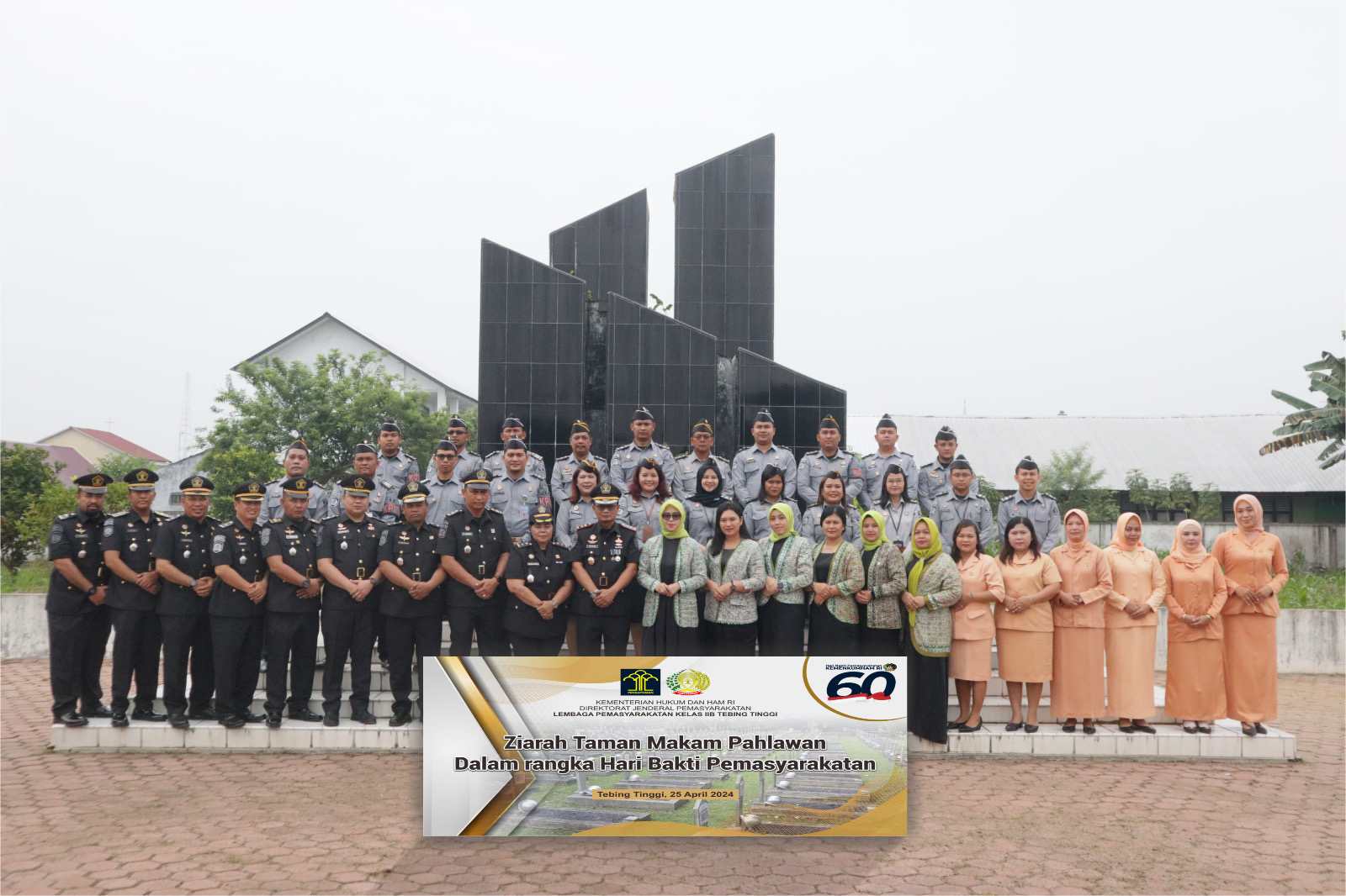 Lapas Tebing Tinggi Ziarah Taman Makam Pahlawan Sambut Peringatan HBP Ke-60 Tahun 2024.