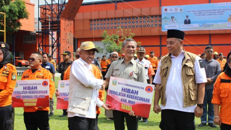 Pemprov Sumut Serahkan Bantuan Alat Kebencanaan Senilai Rp1,8 Miliar kepada Kabupaten/Kota