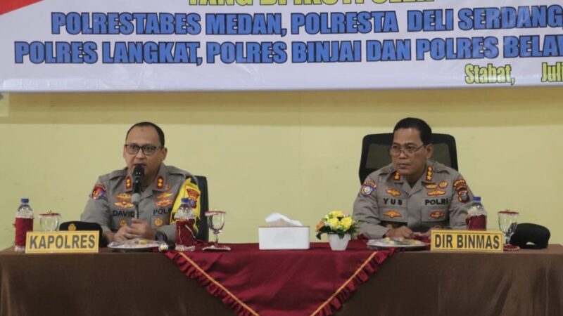Polres Langkat Terima Supervisi dan Asistensi Dari Direktorat Binmas Polda Sumut di Aula Baradaksa Polres Langkat