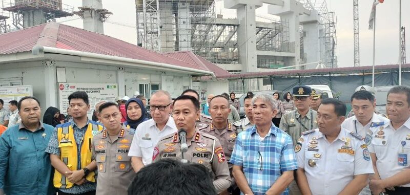 Kakorlantas Polri Irjen Pol Aan Suhanan Didampingi Kapolres DS Dan Direktur Lantas Polda Sumut Meninjau Langsung Proses Pembangunan Stadion Utama Sumut Sport Center