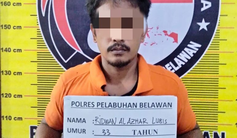 Sat Narkoba Polres Pelabuhan Belawan berhasil menangkap seorang pengedar narkotika jenis shabu