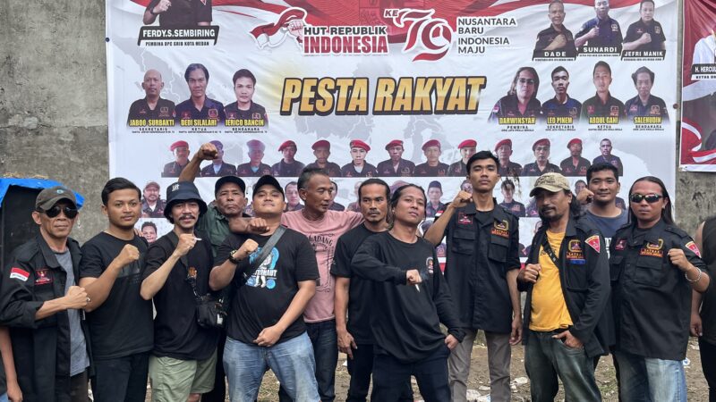 Ranting Kwala Bekala GRIB Jaya Kota Medan Gelar Pesta Rakyat Pada Perayaan HUT RI ke- 79