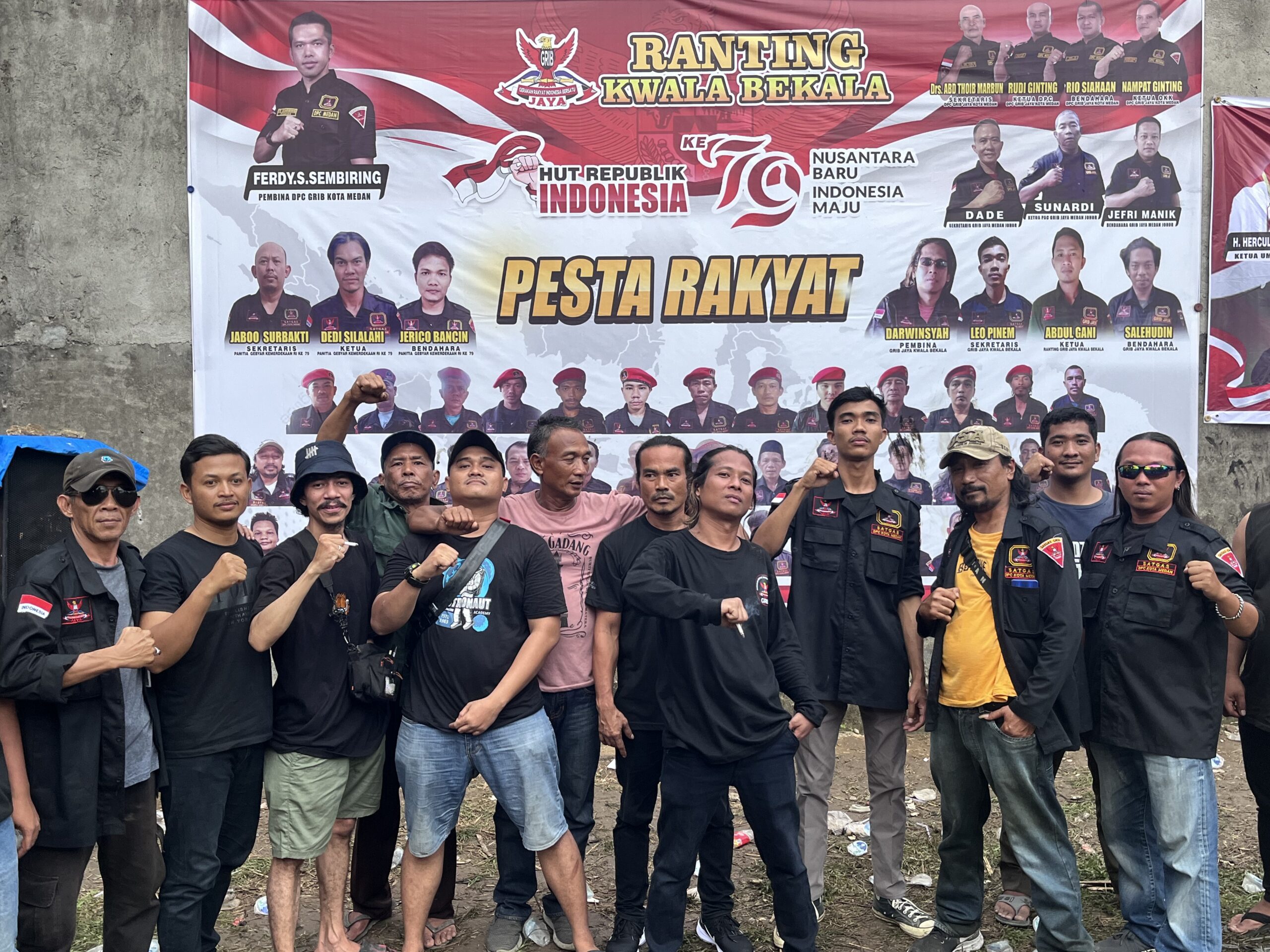 Ranting Kwala Bekala GRIB Jaya Kota Medan Gelar Pesta Rakyat Pada Perayaan HUT RI ke- 79