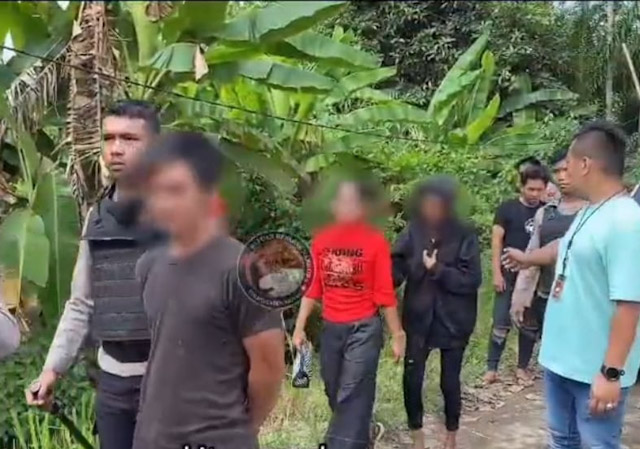 Team Sat Narkoba Polrestabes Medan Berhasil Menangkap 6 Orang Pemakai Narkoba Serta Bakar Barak