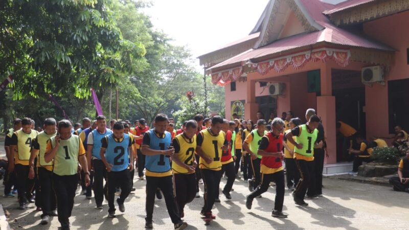 Kapolres Langkat Pantau dan Ikut Kegiatan Kesamaptaan Jasmani Berkala