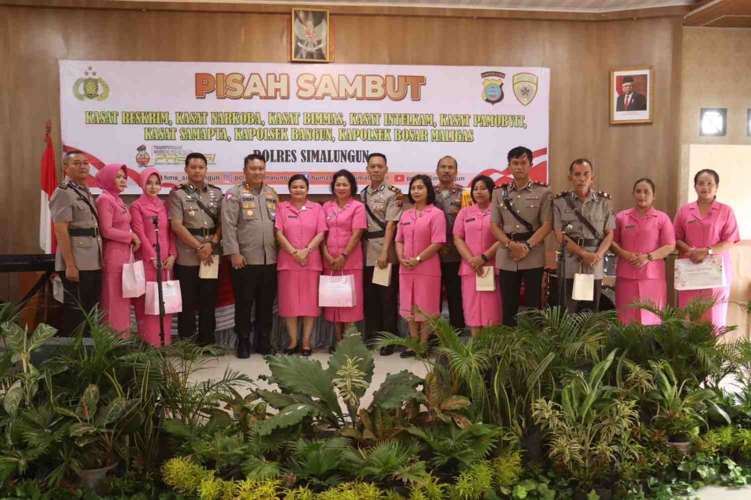 Polres Simalungun Gelar Pisah Sambut Pejabat Struktual di Aula Andar Siahaan