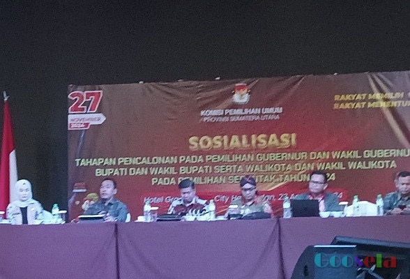 KPU Sumut Gelar Sosialisasi Tahapan Pemilihan Pencalonan Gubernur Dan Wakil Gubernur,Bupati Dan Wakil Bupati,Serta Walikota /Wakil Walikota medan Seretak Tahun 2024