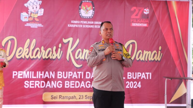Kapolres Sergai Menghadiri pengundian Paslon Bupati Dan Wakil Bupati pada Pemilukada Tahun 2044