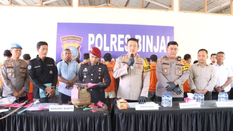 Polres Binjai Ungkap Kasus Tindak Pidana bulan September 2024