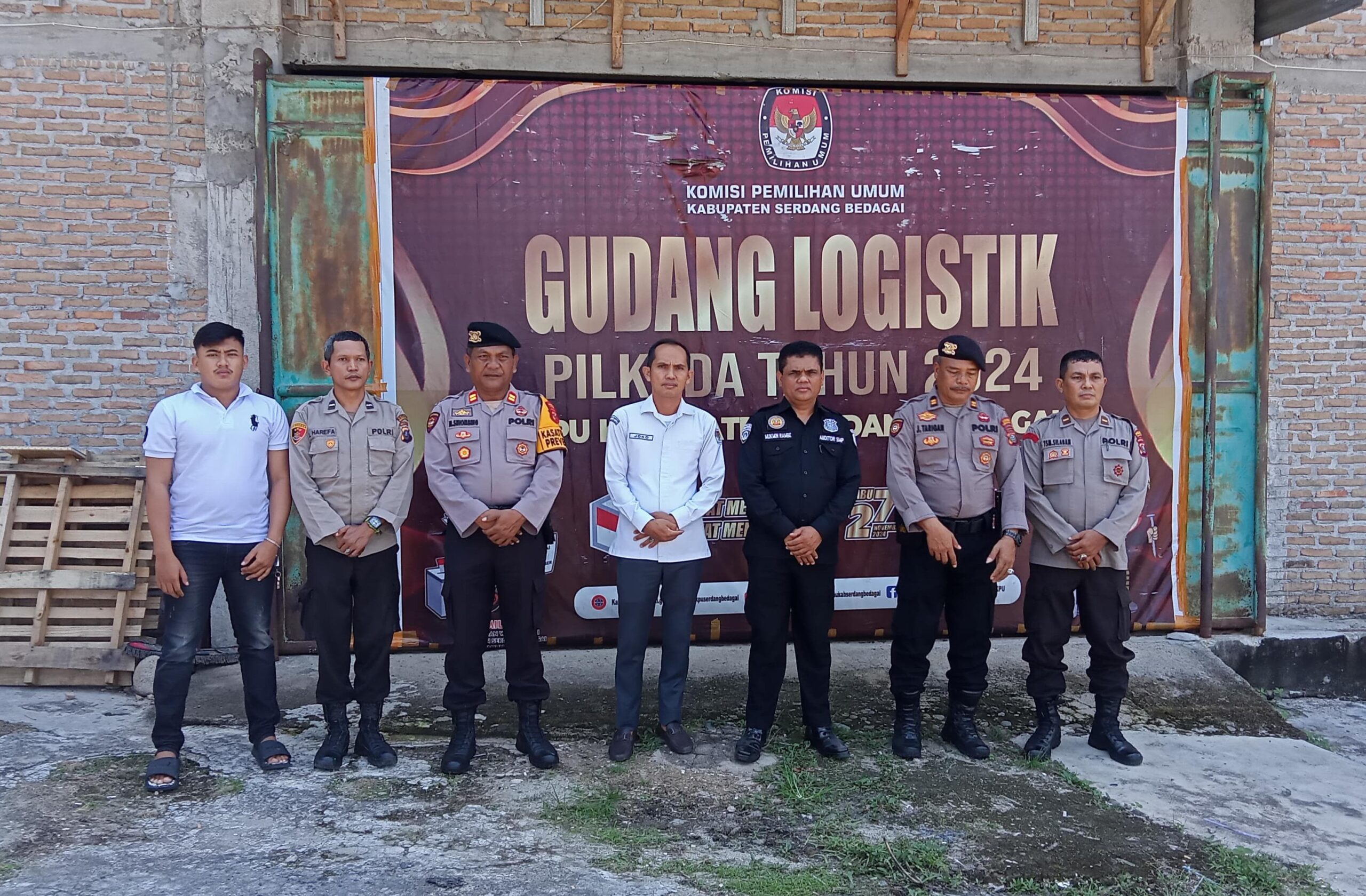 Wakapolres Sergai lakukan Pengecekan Gudang Logustik 1 KPUD Kab Serdang bedaga