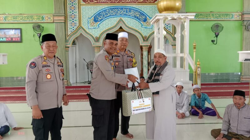 Polres Langkat Gelar Kegiatan Jumat Curhat di Masjid Raya Bitrul Tajriyah